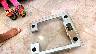 Gorgeous brunette babe fucked hardcore in the bathroom