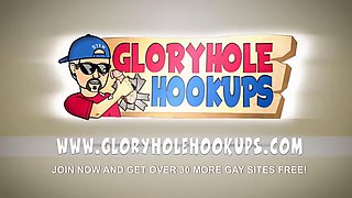 Interracial Gloryhole suck and Fuck