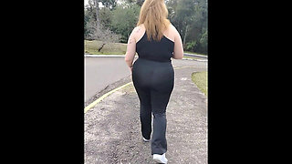 Walking with My Stepmom with No Panties