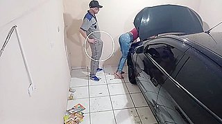 Slutty Young Woman Takes Her Car To The Mechanic And Fucks The Employee!