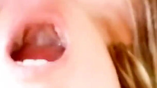 Teen first bdsm spanking in my face, deep throat ,split and cum swallow