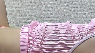 Japanese Girls Exclusive Apartment, a Girl's Room Where She Doing Tease Exercises in a See-through Sexy Mini Dress and Thong