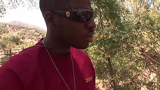 Blonde tourist gets screwed by a huge black cock