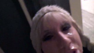 Glam blonde ass cumshot after hardcore anal