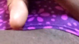 Rubbing My Clit Threw My Knickers Fingering My Hairy Pussy