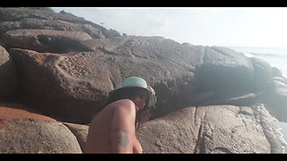 Masturbating on the Beach