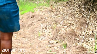 Sex Addict Girl Caught In The Bush By A Farmer