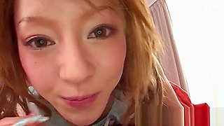 Sweet Asian cutie gives a POV blowjob