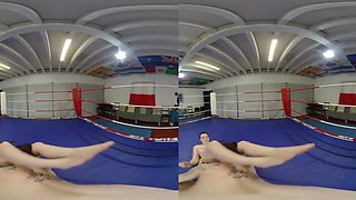 Fetish femdom lesbian sex with tattooed chicks in boxing ring - Redhead lesbian in POV VR