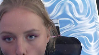 Flexible Elastic Fitness Teen and Her Fucked Anal