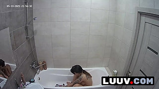 LUUV. Masturbation and orgasm on home camera from Emily in the bathroom