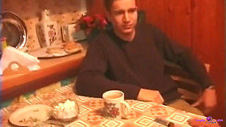 Emerging From Cave Big Natural Tits Dame Arrives with Her High Heels Into Threesome Heaven