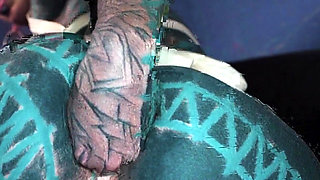 Anal Masturbation and Squirt - Tattoo Girl in Latex - Gapes and Prolapse, ATM