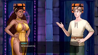 Cartoon sex simulator featuring a legendary big-busted elf and her youthful butt