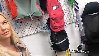 Busty store employee fucked for stealing