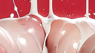 Girls Go Milky Ninja Cosplay Hotties Suck Their Fat Tits & Spray Milk