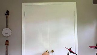 Cute curly brunette solo webcam masturbation