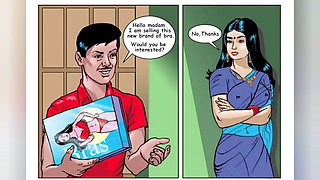 Savitha Bhabhi And the Bra Sales Man.Episode 1 .The iconic Savita Bhabhi by- Snapchat 143