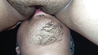 Amazing I do oral sex on my stepmom in position on all fours and she moans very richly.