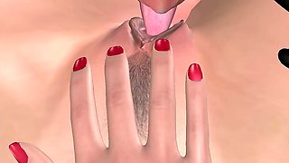 Animated 3D Porn - Lesbian Girls Licking Pussy