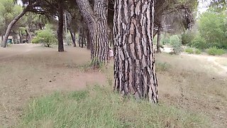 Naked MILF Watcher Outdoors Woman Masturbate in Nature Big Booty Exhib Girl Show Tits and Cunt