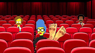 Tarantino Parody. Once Upon Time a... Housewife Mrs Sinpsom Teases with Dirty Feet. Cartoon Foot Fetish