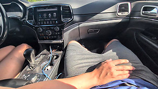 Cumshot All Over Car From Handjob