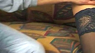 Big cock man fucks hairy pussy mature