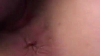 Horny brunette swallows cum