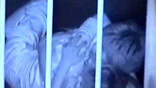 Japanese couple caught outside on pubic sex hidden cam video