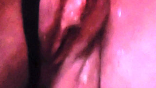 Muscular woman with big grunts with lust and dirty after waking up