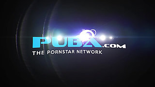 Hot club goers double team a big dick stud!