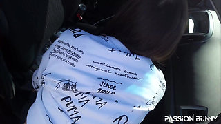 Hottest fuck in car with super hot wife and passionate pussy