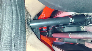 Sex in Car with Car Gear and Husband Cock