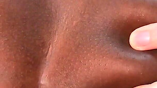 Hot Ebony Babe Gets Both Holes Eaten by White Daddy