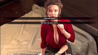 Stepmom plays with a toy to tease and please her stepson in a hot session