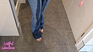 Sister-in-law Jeans Wetting After Her Desperation