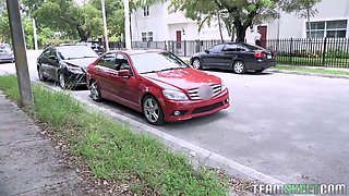 Babysitter Suffocates On Stepdads Throbbing Cock - Shae Celestine