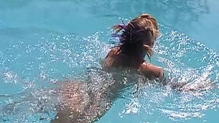 Blonde Teen Likes to Play with Her Anal Hole at Pool