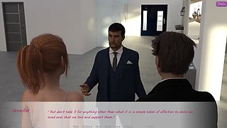 Stepbrother's Wife Jennifer Kisses John in Front of Alan - Full HD 3D Sex Scene