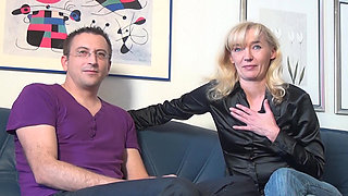 Mature German lady fucked by two horny dudes