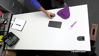 Curly Hispanic suspect sucking officers penis