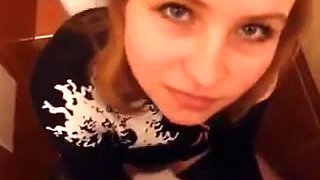 Russian Slut Fucked in Bathroom