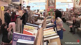 Redheaded Bookworm Gets Humiliated And Fucked In A Bookstore - Kink