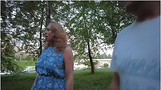 Marta Bellefleur - A Couple, In Plain Sight, Engaged In Extreme Sex In A Clearing Near The Road