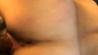 Perfect ass brunette sucing and banging POV