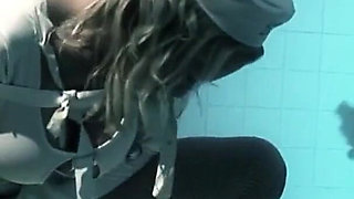 Slutty milf seduced by two cocks to suck