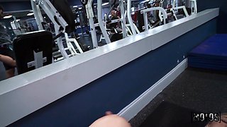 Naughty Blonde and Treadmill Tail starring Johnny Love and Kelsey Kane who enjoy their Gym Workout