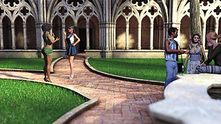 Lust Academy 4 - Leona and Katrina Fight Over James After He Passes the Entrance Exam