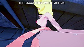 Taking down Black Canary and her curvy body in Justice League hentai